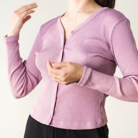 Pink Ribbed Shirt - Picture 2 of 3